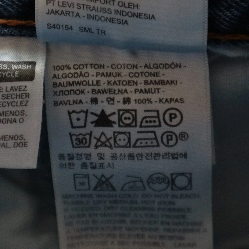 Levi's 501 Jeans Mens 40x32 Original Fit Button Fly 5-Pocket Cotton‎ Denim Blue